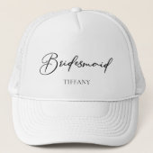 Bruidsmeisje Persoonlijk Chic Minimalistisch Huwel Trucker Pet (Voorkant)