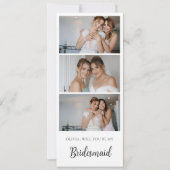 Bruidsmeisje Photo Strip 3 Afbeeldingen voorstel K Save The Date (Voorkant)