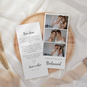 Bruidsmeisje Photo Strip 3 Afbeeldingen voorstel K Save The Date
