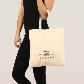 Bruidsmeisje Pijl Modern Minimalistisch Chique Scr Tote Bag (Voorkant (product))