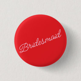 Bruidsmeisje Pin Badge Gift Rood Roze Bruids Parti Ronde Button 3,2 Cm