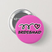 Bruidsmeisje pinback knopen ronde button 5,7 cm (Voorkant /achterkant)