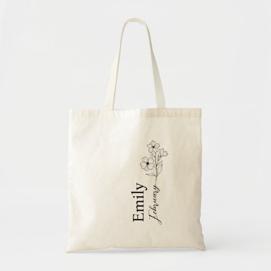 bruidsmeisje primrose februari geboorte maand bloe tote bag (Voorkant)