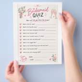 Bruidsmeisje quiz flyer (Hand)