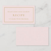 Bruidsmeisje recept voor Petals en Prosecco Informatiekaartje (Voorkant / Achterkant)