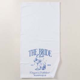 Bruidsmeisje Retro Cocktail Blauwe Bruid Strandlaken