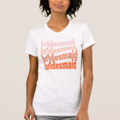 Bruidsmeisje retro oranje boho  t-shirt (Voorkant)