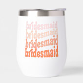 Bruidsmeisje retro oranje, gepersonaliseerd (Links)