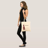 Bruidsmeisje rode roos bruidstas tote bag (Voorkant (model))