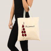 Bruidsmeisje rode roos bruidstas tote bag (Voorkant (product))