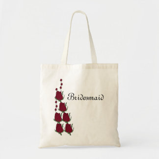 Bruidsmeisje rode roos bruidstas tote bag