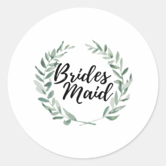 Bruidsmeisje Ronde Sticker