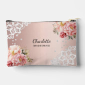 Bruidsmeisje roos gouden bloemen kant etui (Achterkant)
