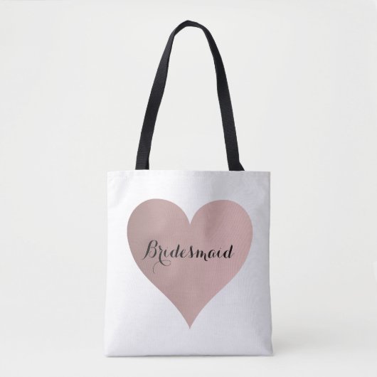 Bruidsmeisje roos gouden hart tote bag (Voorkant)