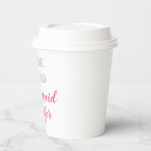 Bruidsmeisje Roze Aangepaste Naam Trouw Bacheloret Papieren Bekers (Links)
