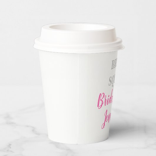 Bruidsmeisje Roze Aangepaste Naam Trouw Bacheloret Papieren Bekers (Rechts)