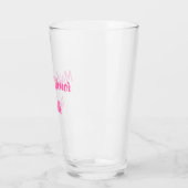 Bruidsmeisje roze cadeaus met aangepaste naam Trou Glas (Links)