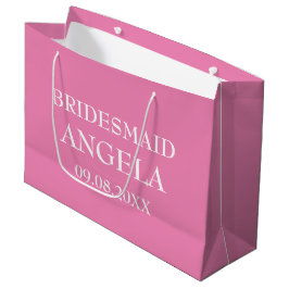 Bruidsmeisje Roze Elegant Op Maat Gemaakte Naam Ca Groot Cadeauzakje