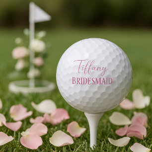  bruidsmeisje roze en witte Keepsake Golfballen