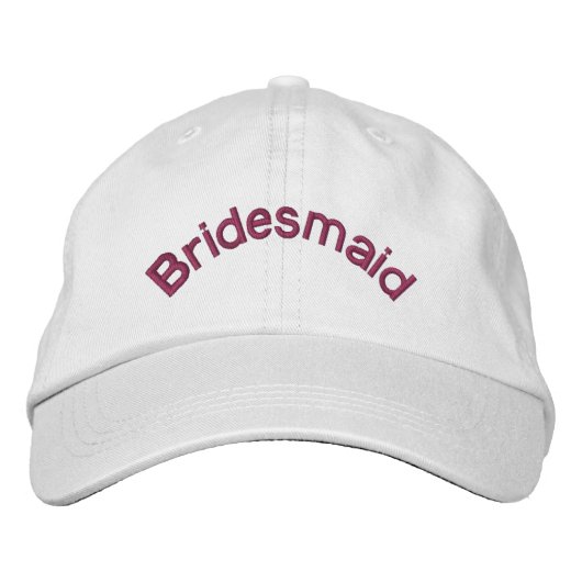 Bruidsmeisje roze geborduurd Pet (Voorkant)