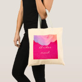 Bruidsmeisje Roze Glitterij Roos Gouden Bruiloft B Tote Bag (Voorkant (product))