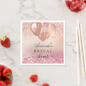 Bruidsmeisje roze gouden glinsterende naam servet (Insitu)