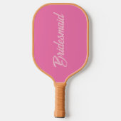 Bruidsmeisje Roze Kant Print Pickleball Paddle (Achterkant)