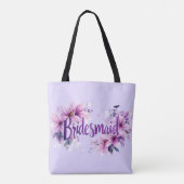 Bruidsmeisje Roze Lavendel Bloemstuk  Tote Bag (Achterkant)