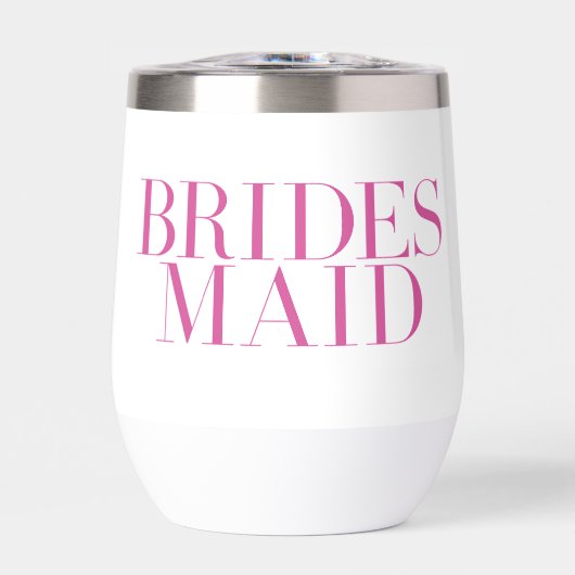 Bruidsmeisje roze modern gepersonaliseerd (Voorkant)