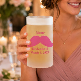 Bruidsmeisje Roze Snor Matglazen Mok