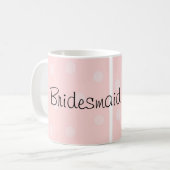 Bruidsmeisje Roze Stippen Koffiemok (Voorkant links)