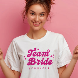Bruidsmeisje Roze Team Bruid Bachelorette T-shirt