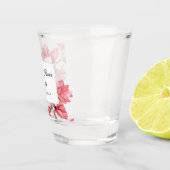 Bruidsmeisje Roze Witte Bruiloft Shot Glas (Rechts)