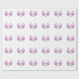 Bruidsmeisje roze zwarte duikbril hart bruidsmeisj cadeaupapier