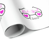 Bruidsmeisje roze zwarte duikbril hart bruidsmeisj cadeaupapier (Rol Hoek)