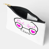 Bruidsmeisje roze zwarte duikbril hart bruidsmeisj etui (Open)