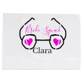 Bruidsmeisje roze zwarte duikbril hart bruidsmeisj groot cadeauzakje (Achterkant)