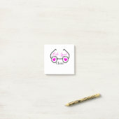 Bruidsmeisje roze zwarte duikbril hart bruidsmeisj post-it® notes (Op bureau)