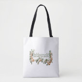 Bruidsmeisje Rozen Lichtgroene achtergrond Tote Bag (Voorkant)