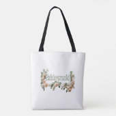 Bruidsmeisje Rozen Lichtgroene achtergrond Tote Bag (Achterkant)