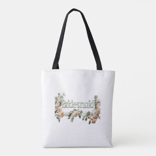 Bruidsmeisje Rozen Lichtgroene achtergrond Tote Bag (Achterkant)