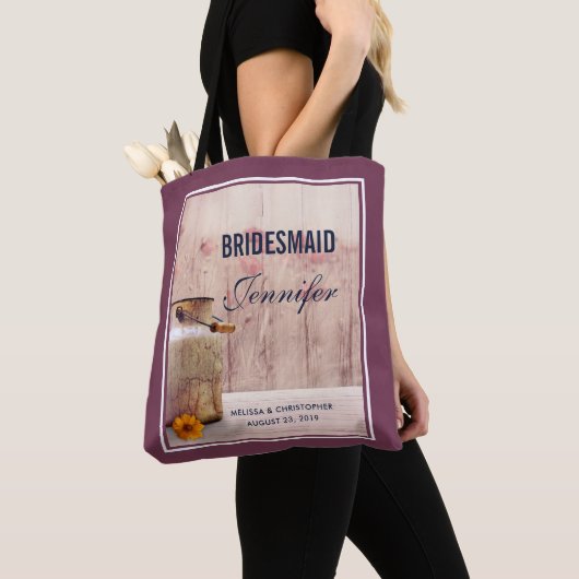 Bruidsmeisje Rustieke Melkkan Landelijke Trouwdag Tote Bag (Dichtbij)