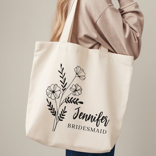 Bruidsmeisje | Rustische Bruiloftsgroep Persoonlij Tote Bag