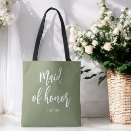 Bruidsmeisje Sage Groene Trouw  Tote Bag