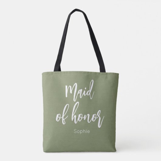 Bruidsmeisje Sage Groene Trouw  Tote Bag (Achterkant)