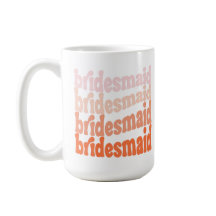 Bruidsmeisje schattig retro oranje, gepersonalisee