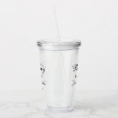 Bruidsmeisje Script Aangepast Acryl Drinkbeker (Links)
