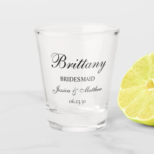 Bruidsmeisje Script Aangepast Shot Glas (Voorkant)