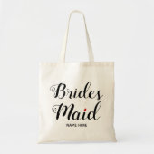 bruidsmeisje script kalligrafie bruiloft tote bag (Voorkant)