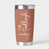 bruidsmeisje | Script Name Gold Heart Terracotta Geïsoleerde Drinkbeker (Links)